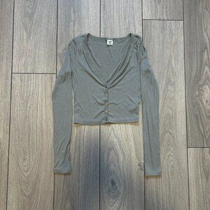 Aritzia Sunday Best Cropped Ribbed Cardigan